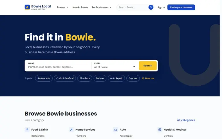 The Local Bowie home page